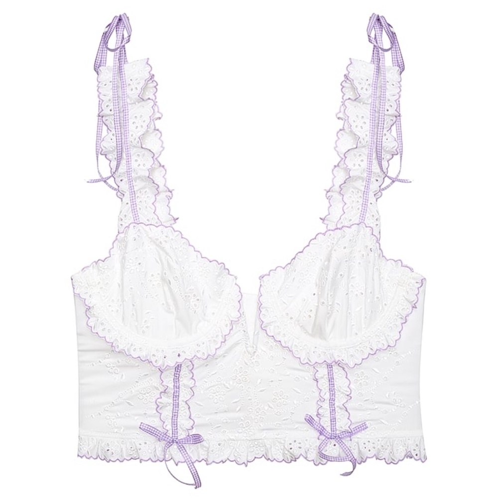 Swirl Eyelet Corset Top
